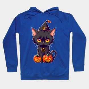 Witch cat Halloween Pumkins Hoodie